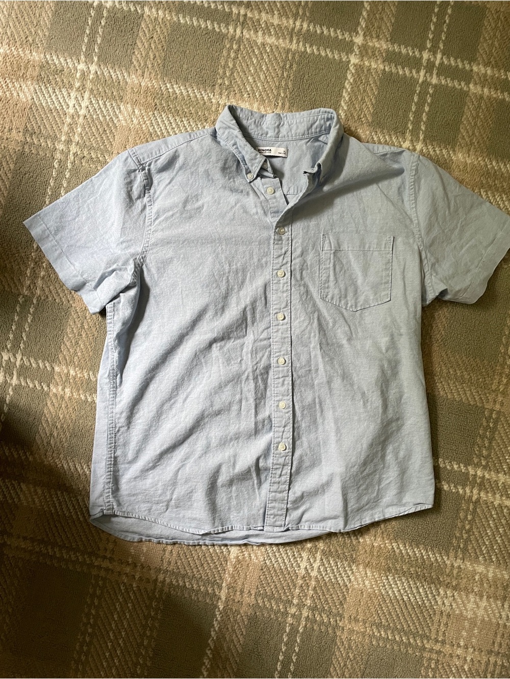 Sonoma men’s cotton chambray short sleeve shirt XL